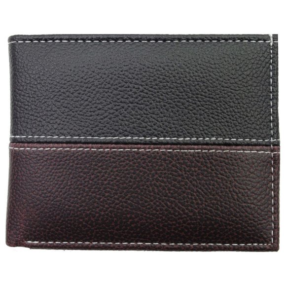 Mens Bifold Vegan Leather Wallet in Gift Box - Picture 5 of 11